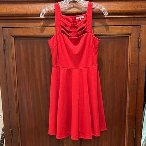 BB Dakota Vibrant Red Strappy Dress